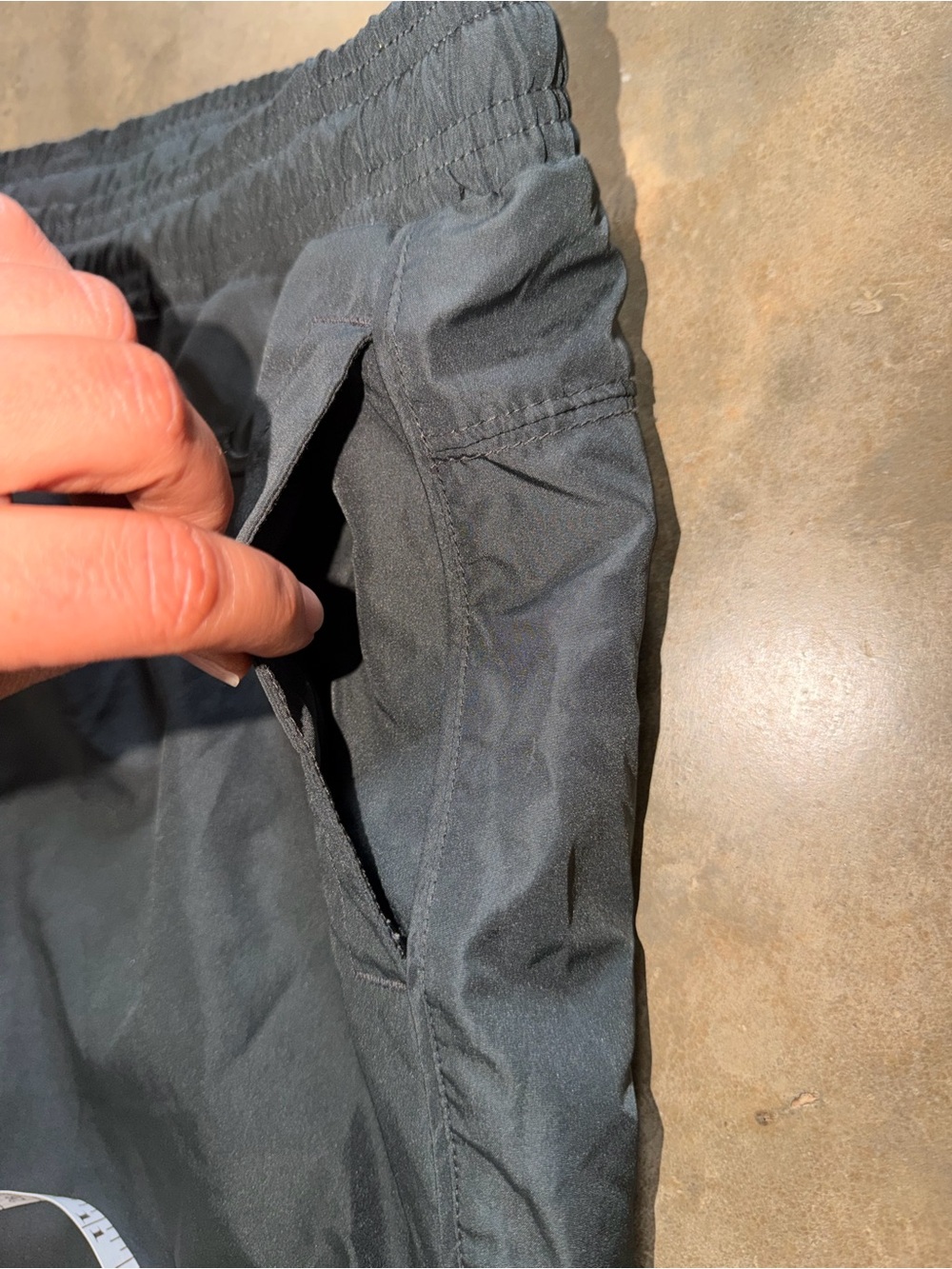 Nike Athletic Dept Gray Track Pants Tall LT Large Embroidered Swoosh - Picture 3 of 14